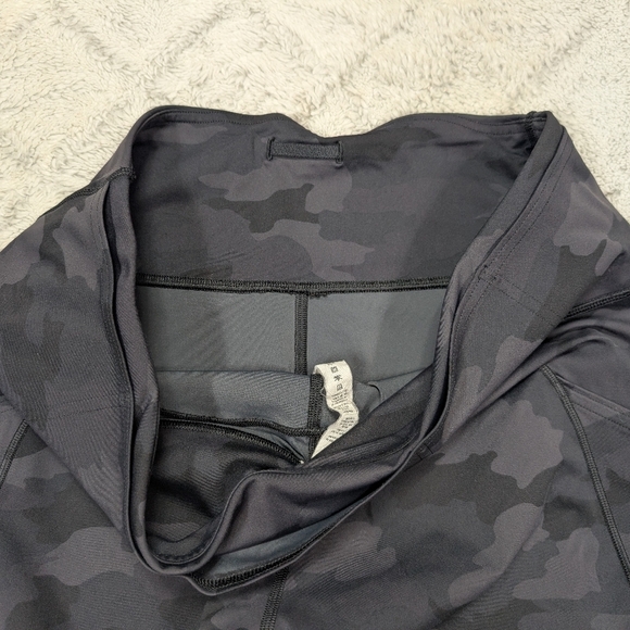 Lululemon Leggings Womens 12 Gray Incognito Camo Fast Free Hi Rise Crop 23” - Picture 12 of 12